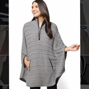 New York & Company Zip Front Poncho